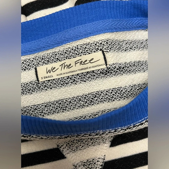 Free People Classic Striped Oversized Crewneck Top - Picture 6 of 10